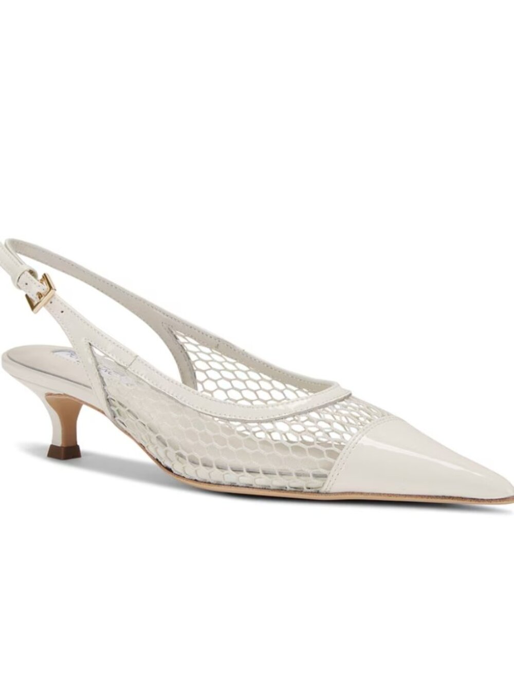 Tony Bianco Kendall Heels Womens Ivory Mesh Slingback Pumps Shoes Size 7